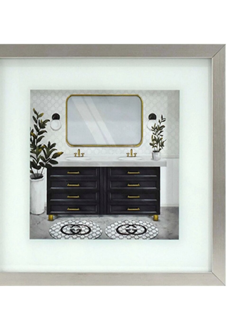 At Home Gucci Bath Framed Wall Decor